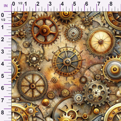Brass Atlas Pattern 2 Minky Fabric