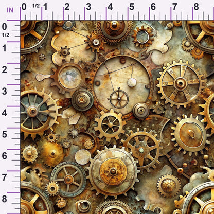 Brass Atlas Pattern 5 Minky Fabric