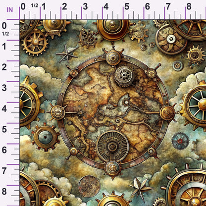 Brass Atlas Pattern 6 Minky Fabric
