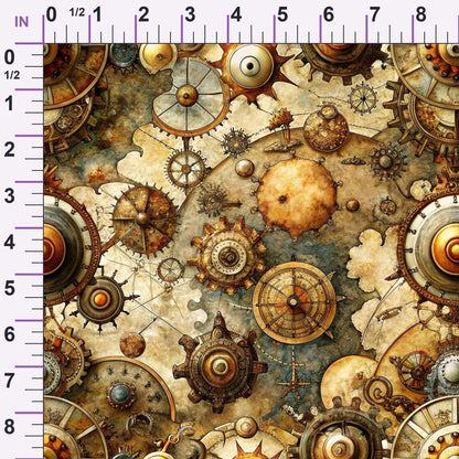 Brass Atlas Pattern 7 Minky Fabric