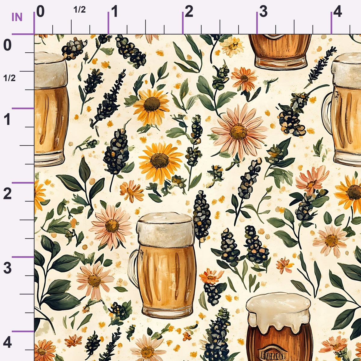 Brewery Blooms Pattern 17 Minky Fabric
