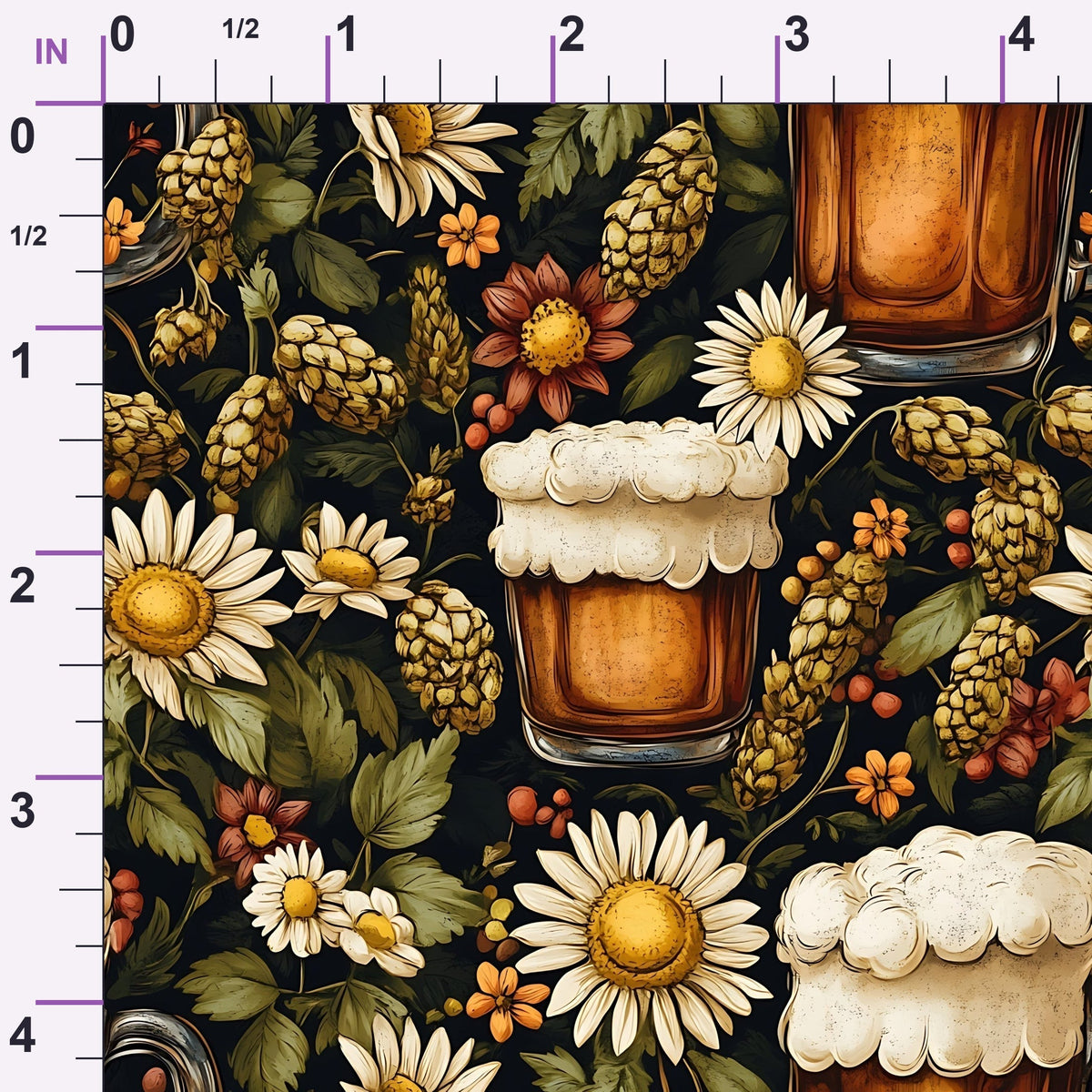 Brewery Blooms Pattern 3 Minky Fabric