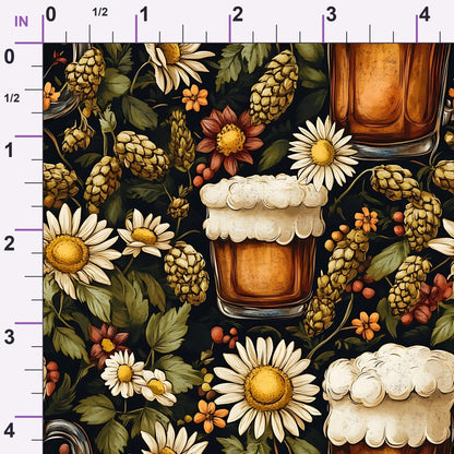 Brewery Blooms Pattern 3 Minky Fabric
