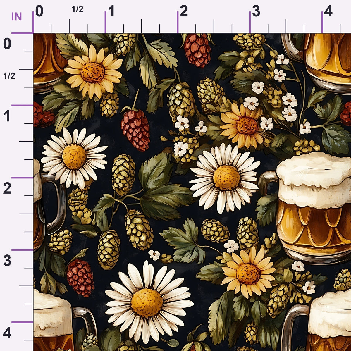 Brewery Blooms Pattern 4 Minky Fabric