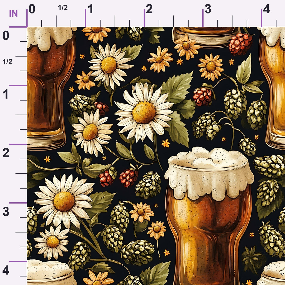 Brewery Blooms Pattern 7 Minky Fabric