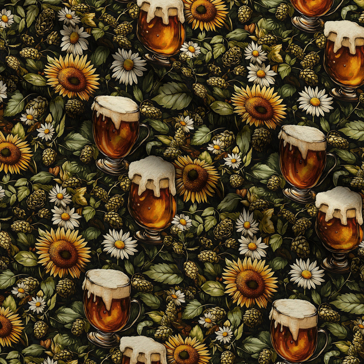Brewery Blooms Pattern 8 Minky Fabric