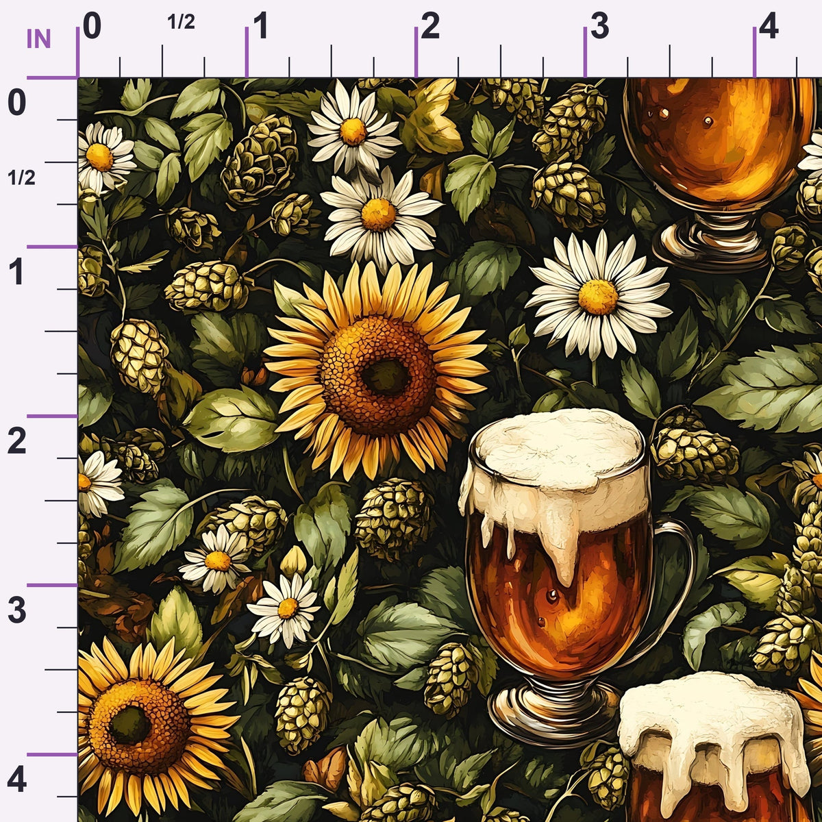 Brewery Blooms Pattern 8 Minky Fabric