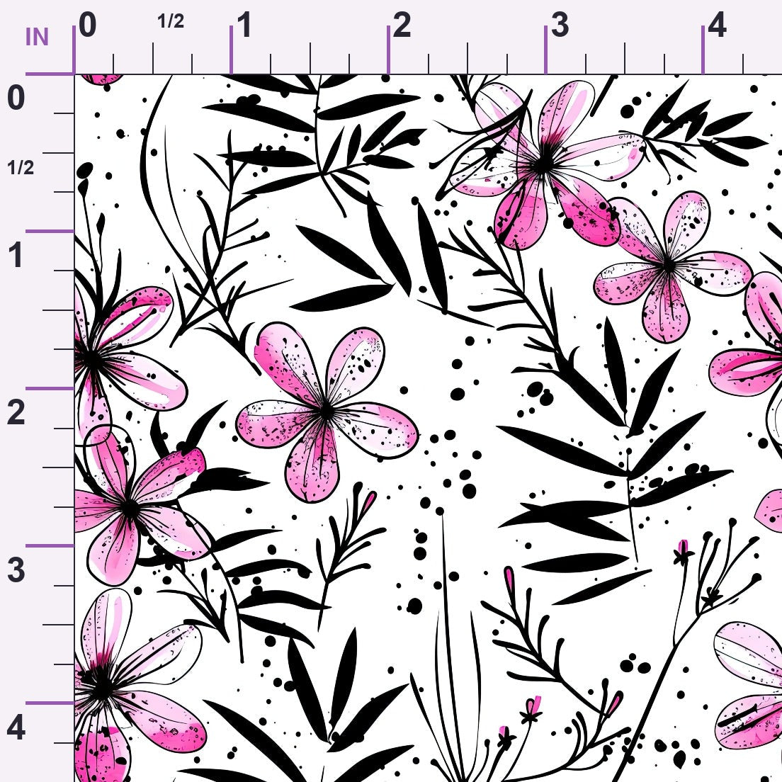 Brushstroke Blooms Pattern 1 Minky Fabric