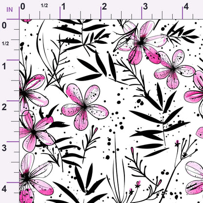 Brushstroke Blooms Pattern 1 Minky Fabric