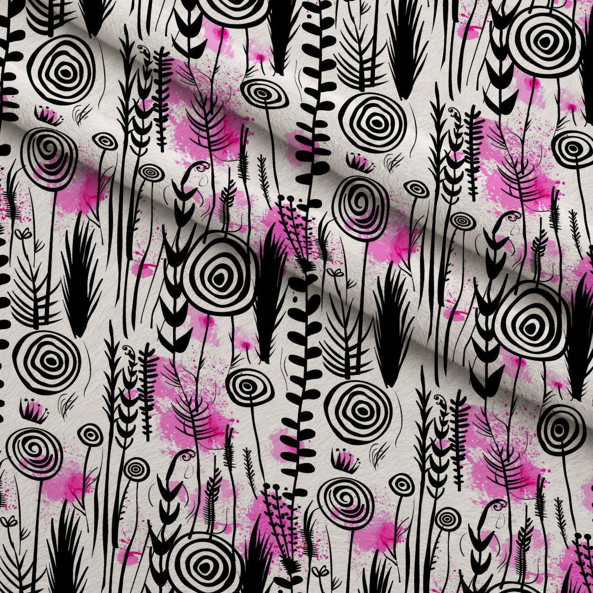 Brushstroke Blooms Pattern 10 Minky Fabric