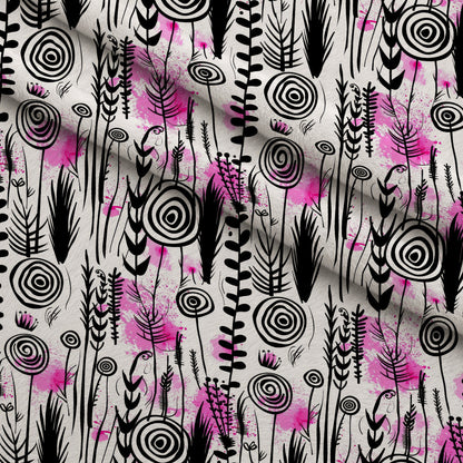 Brushstroke Blooms Pattern 10 Minky Fabric