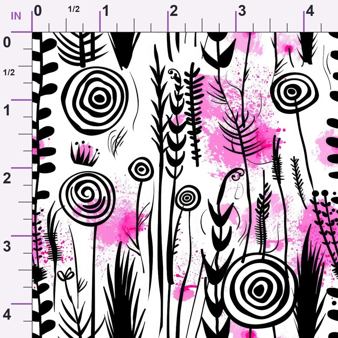 Brushstroke Blooms Pattern 10 Minky Fabric