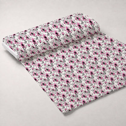 Brushstroke Blooms Pattern 11 Minky Fabric