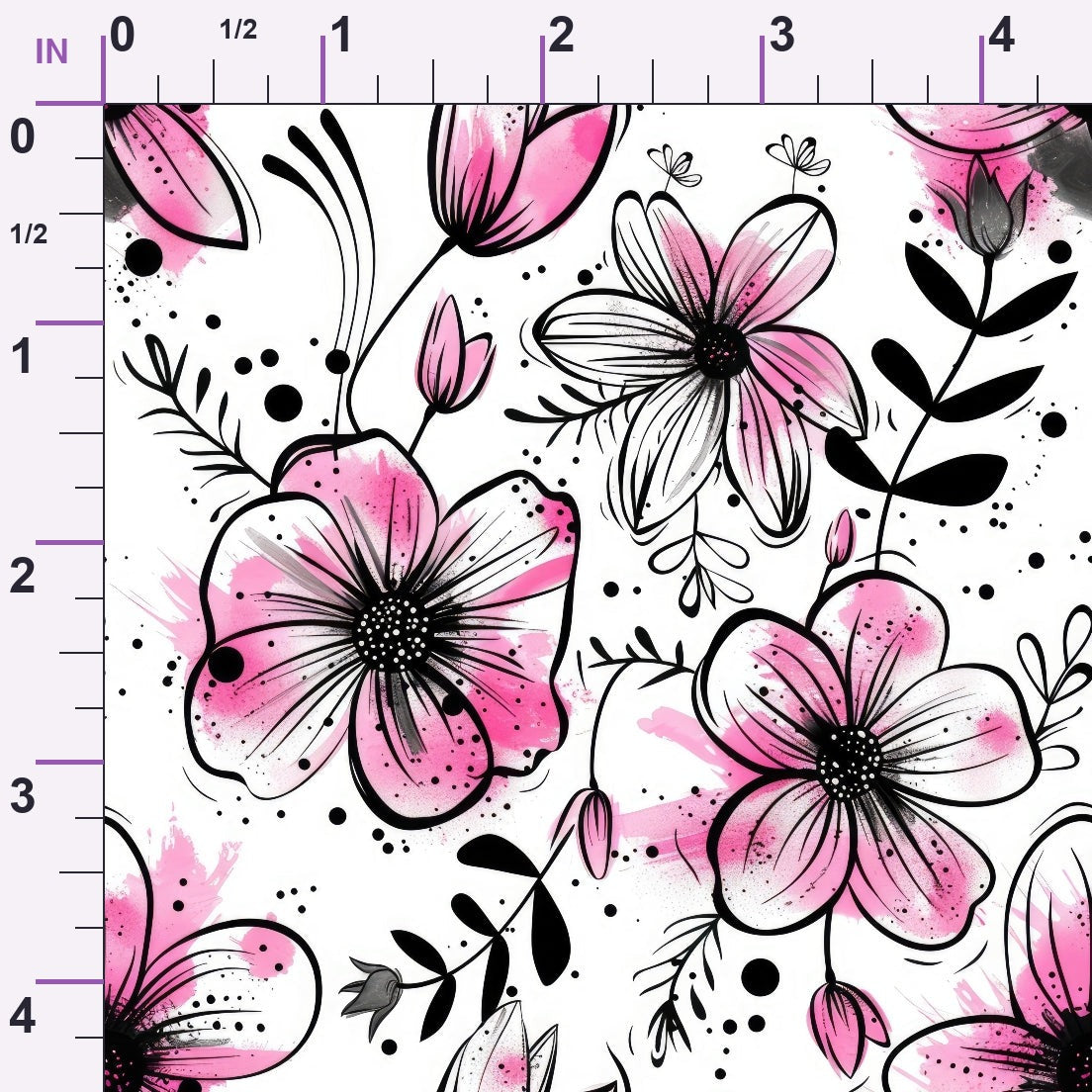 Brushstroke Blooms Pattern 11 Minky Fabric