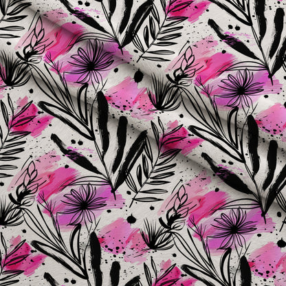 Brushstroke Blooms Pattern 12 Minky Fabric
