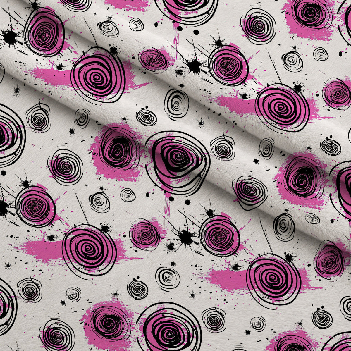 Brushstroke Blooms Pattern 2 Minky Fabric
