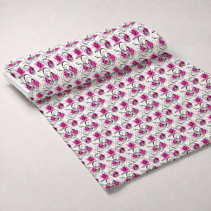 Brushstroke Blooms Pattern 3 Minky Fabric