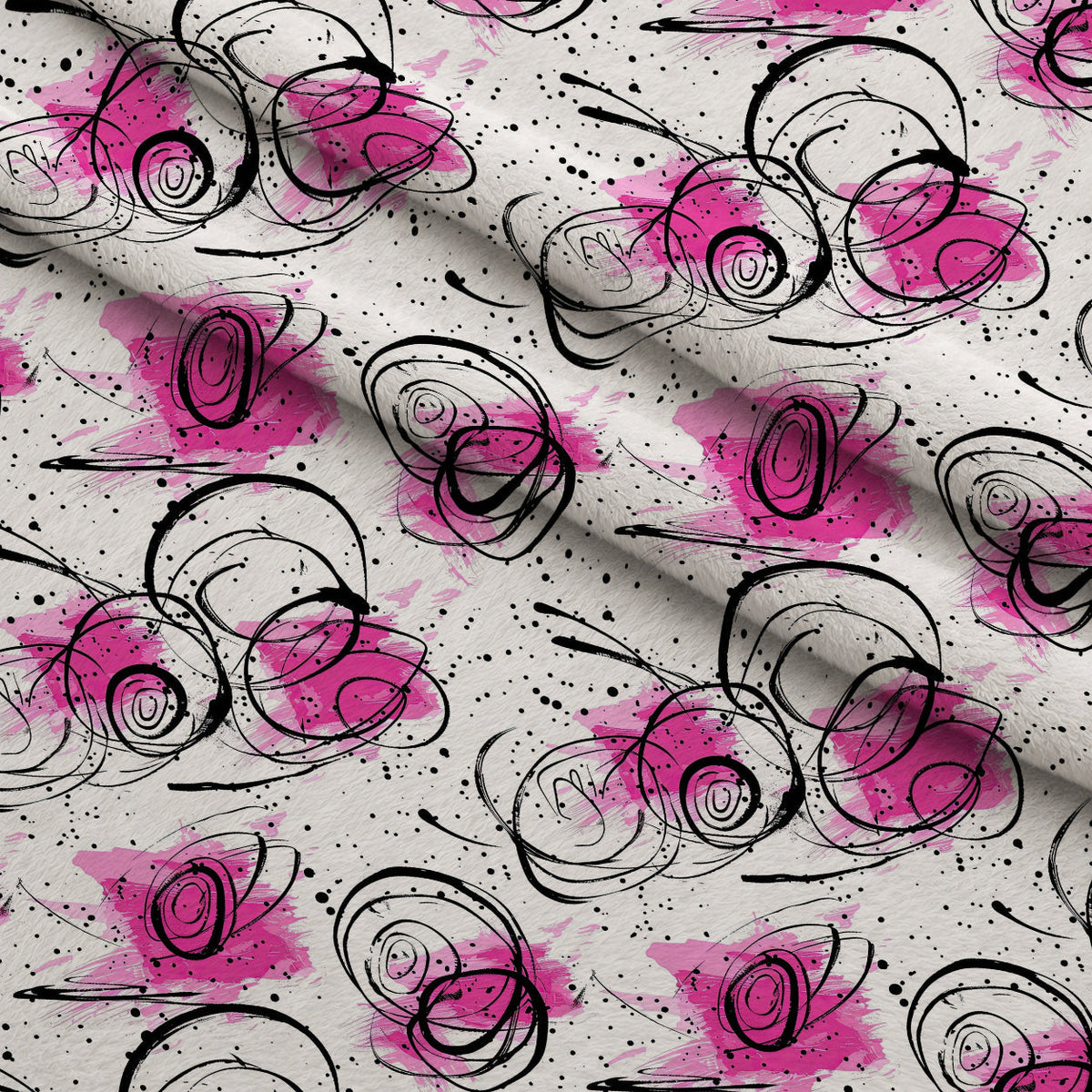 Brushstroke Blooms Pattern 3 Minky Fabric