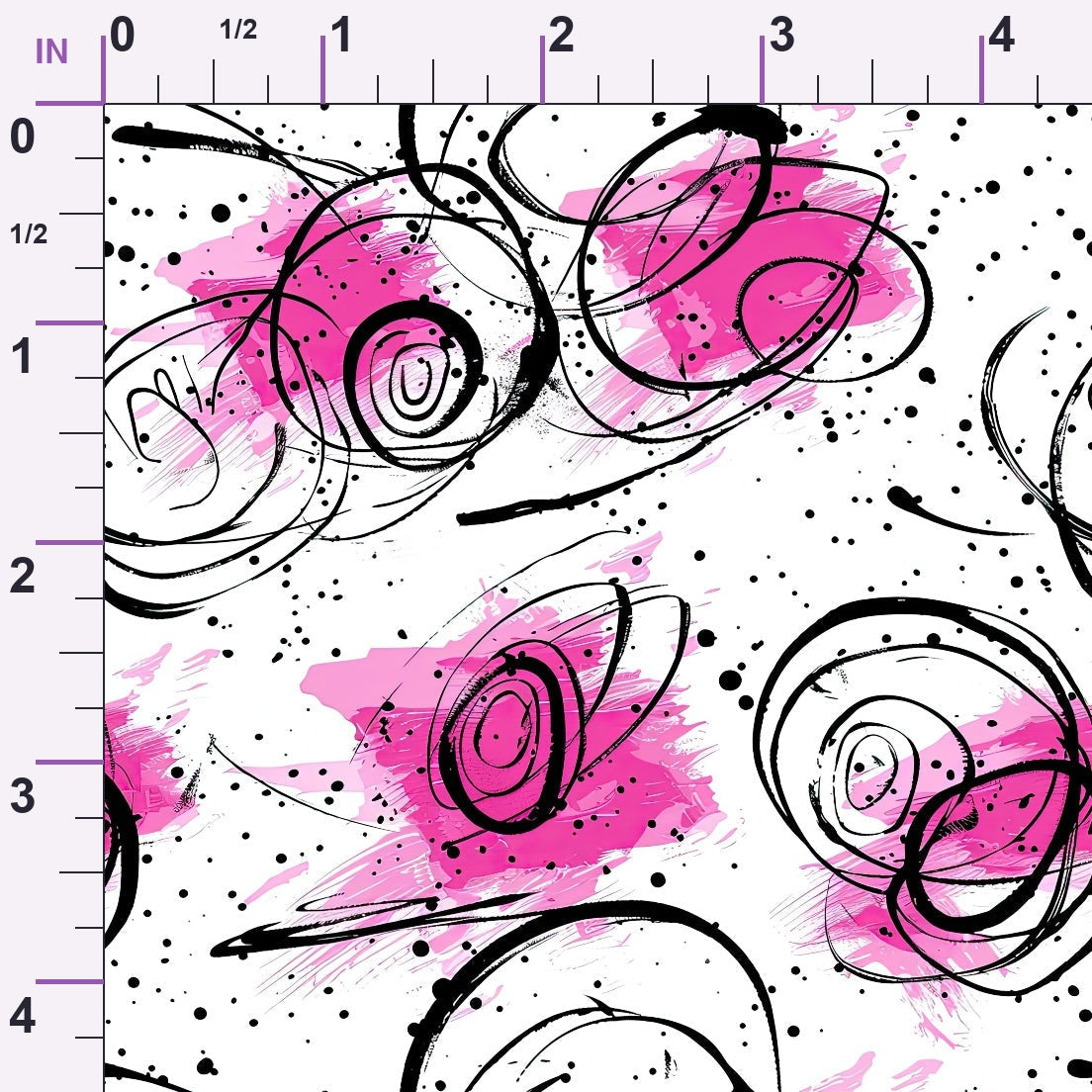 Brushstroke Blooms Pattern 3 Minky Fabric