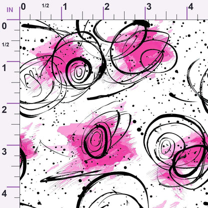 Brushstroke Blooms Pattern 3 Minky Fabric