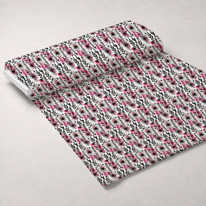 Brushstroke Blooms Pattern 5 Minky Fabric