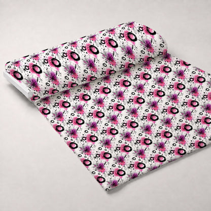 Brushstroke Blooms Pattern 6 Minky Fabric