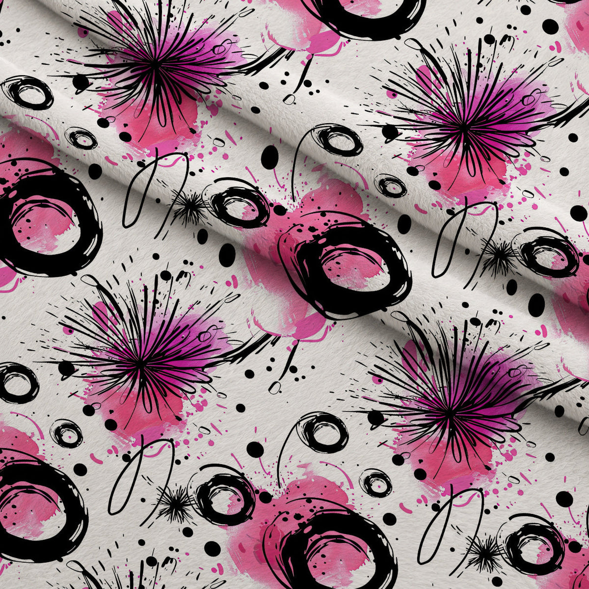 Brushstroke Blooms Pattern 6 Minky Fabric