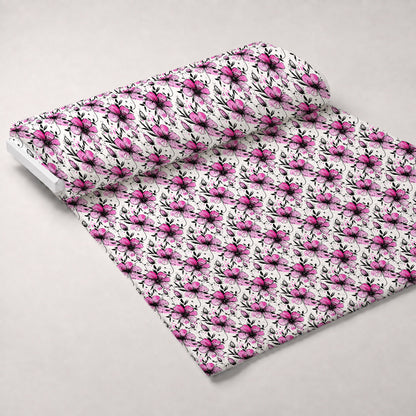 Brushstroke Blooms Pattern 7 Minky Fabric