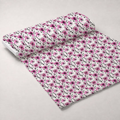 Brushstroke Blooms Pattern 8 Minky Fabric