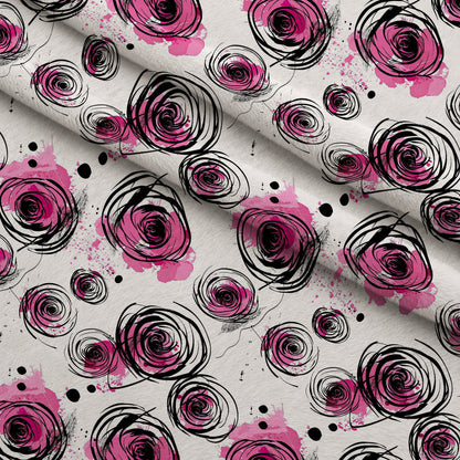 Brushstroke Blooms Pattern 9 Minky Fabric