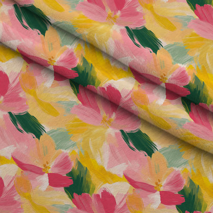 Brushstroke Bouquet Pattern 10 Minky Fabric