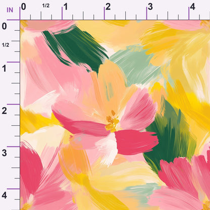Brushstroke Bouquet Pattern 10 Minky Fabric