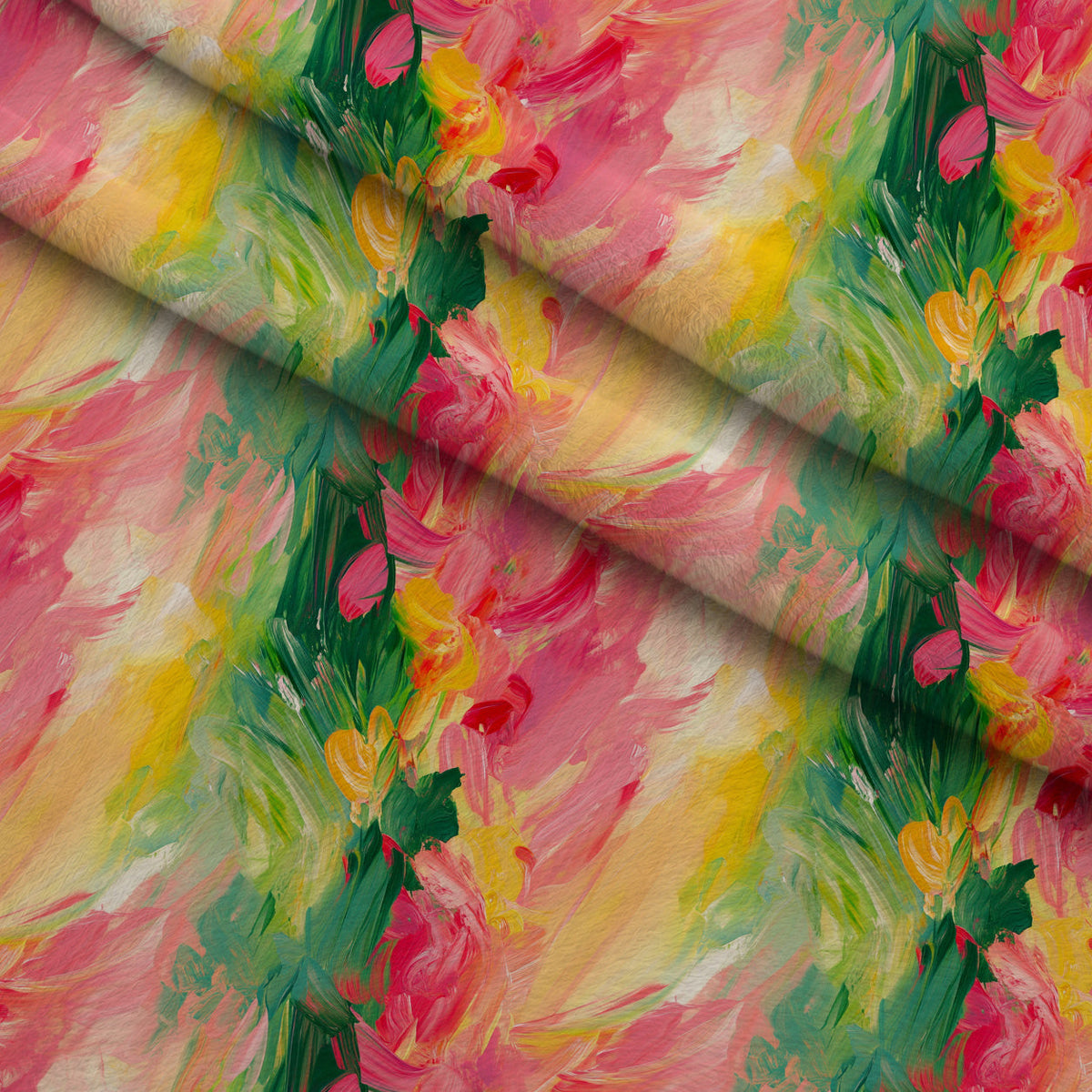 Brushstroke Bouquet Pattern 11 Minky Fabric