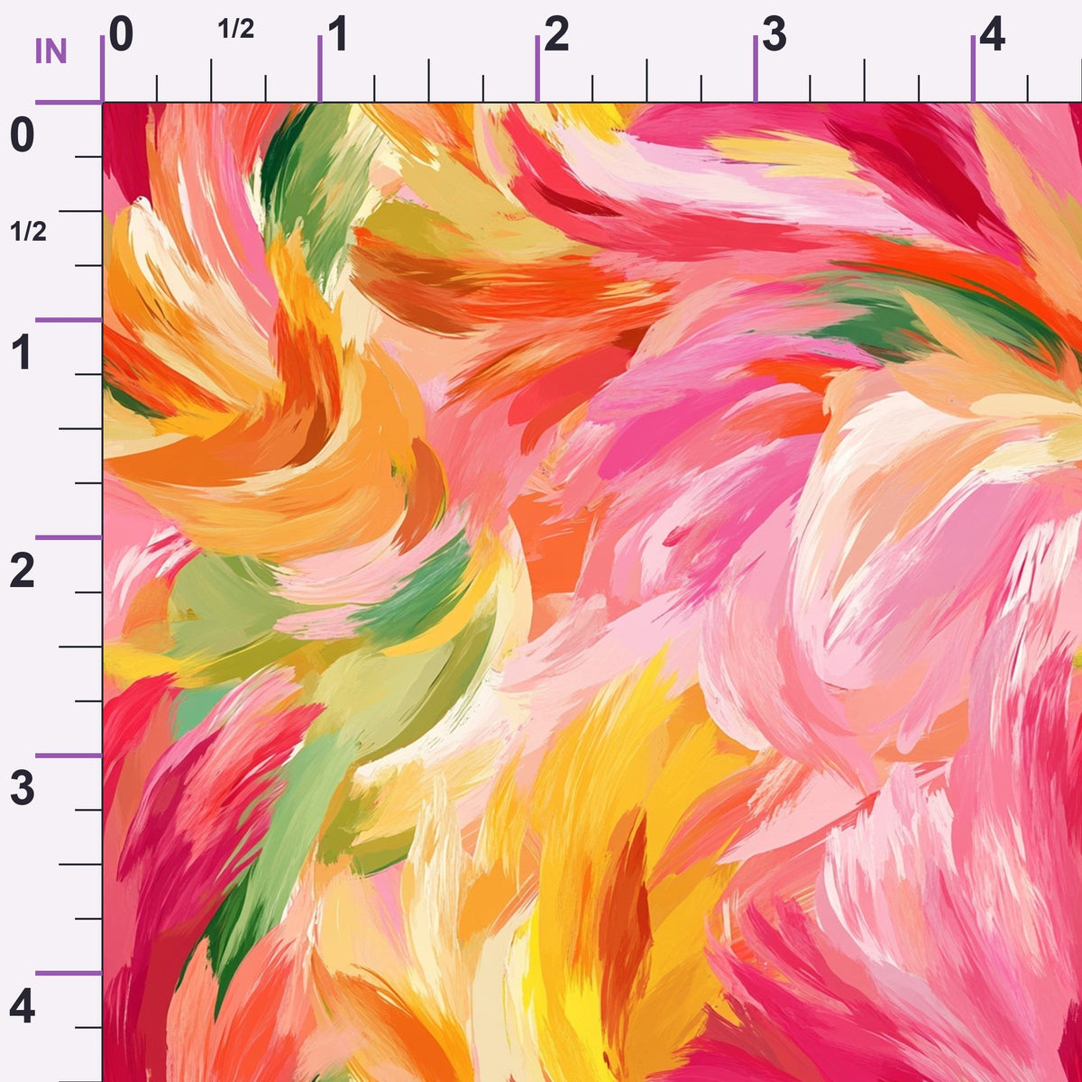 Brushstroke Bouquet Pattern 12 Minky Fabric