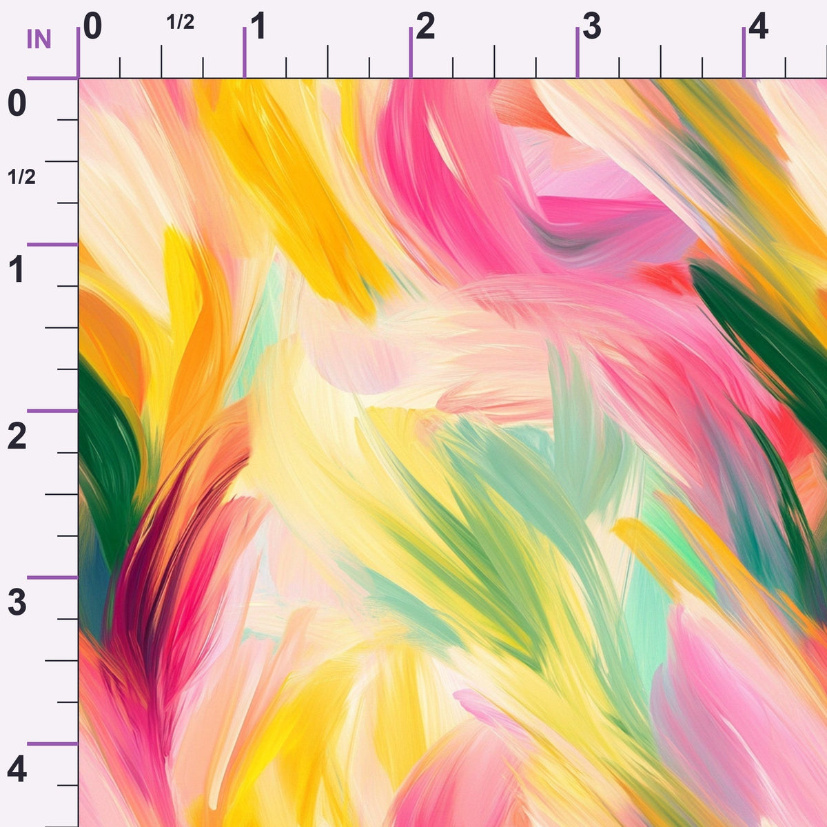 Brushstroke Bouquet Pattern 13 Minky Fabric