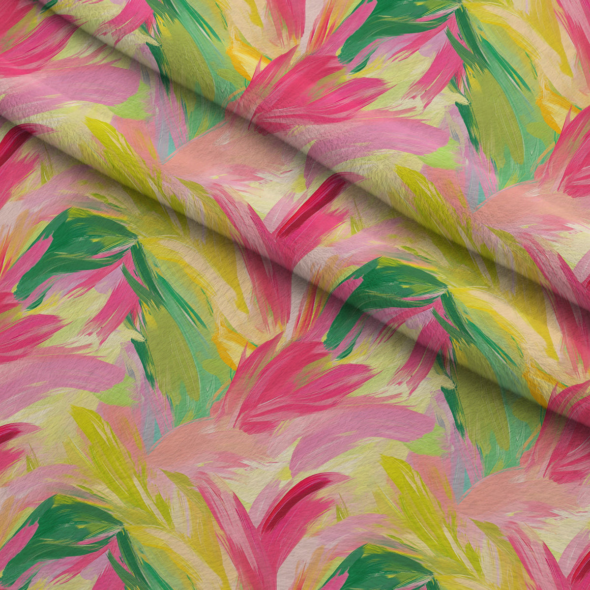 Brushstroke Bouquet Pattern 15 Minky Fabric