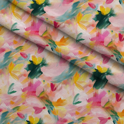 Brushstroke Bouquet Pattern 16 Minky Fabric