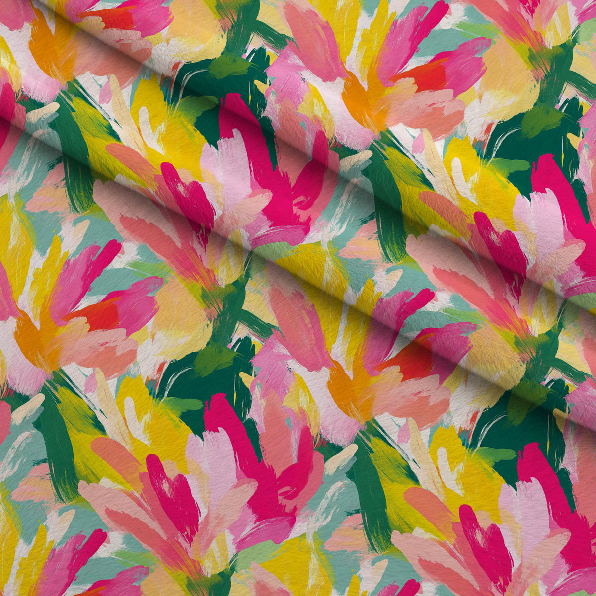 Brushstroke Bouquet Pattern 2 Minky Fabric