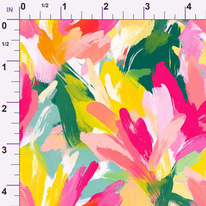 Brushstroke Bouquet Pattern 2 Minky Fabric