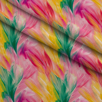 Brushstroke Bouquet Pattern 4 Minky Fabric