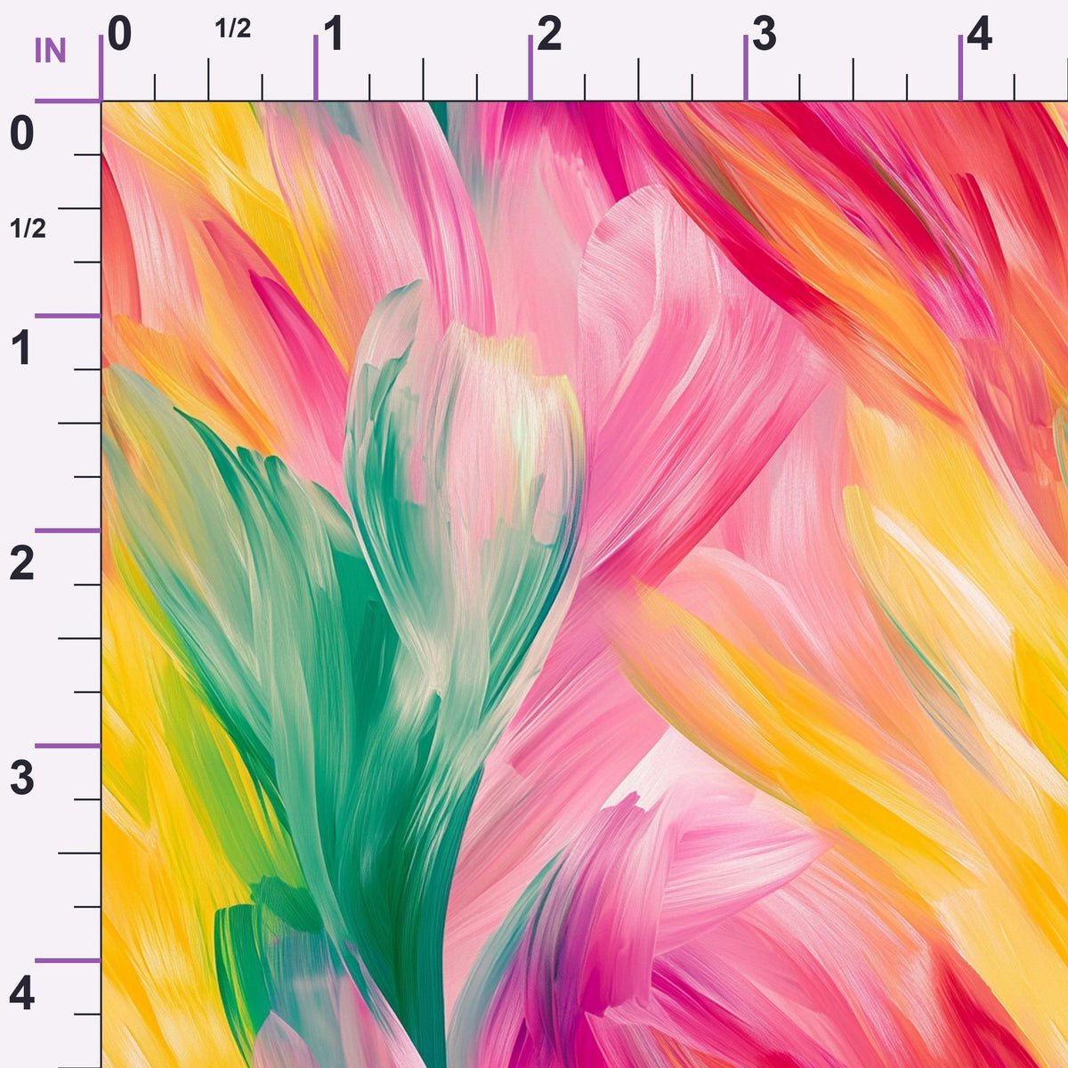 Brushstroke Bouquet Pattern 4 Minky Fabric