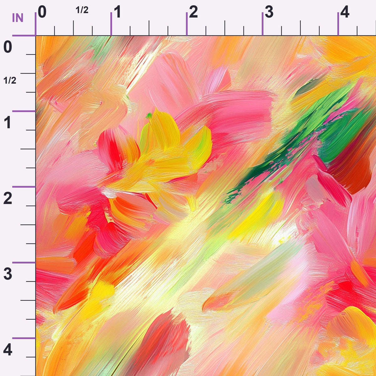 Brushstroke Bouquet Pattern 5 Minky Fabric