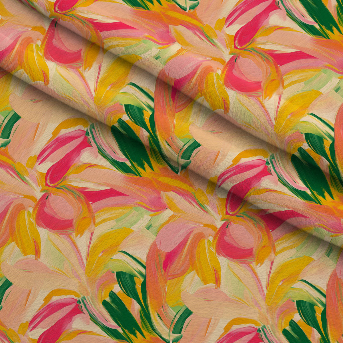 Brushstroke Bouquet Pattern 6 Minky Fabric
