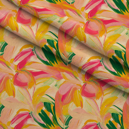 Brushstroke Bouquet Pattern 6 Minky Fabric