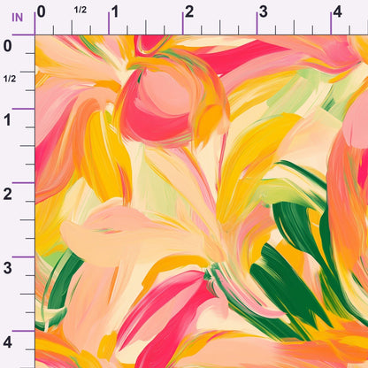Brushstroke Bouquet Pattern 6 Minky Fabric