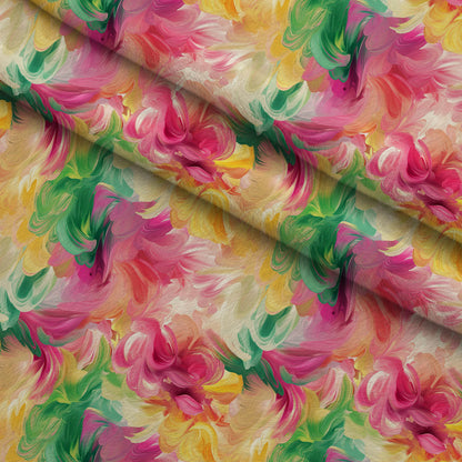 Brushstroke Bouquet Pattern 7 Minky Fabric