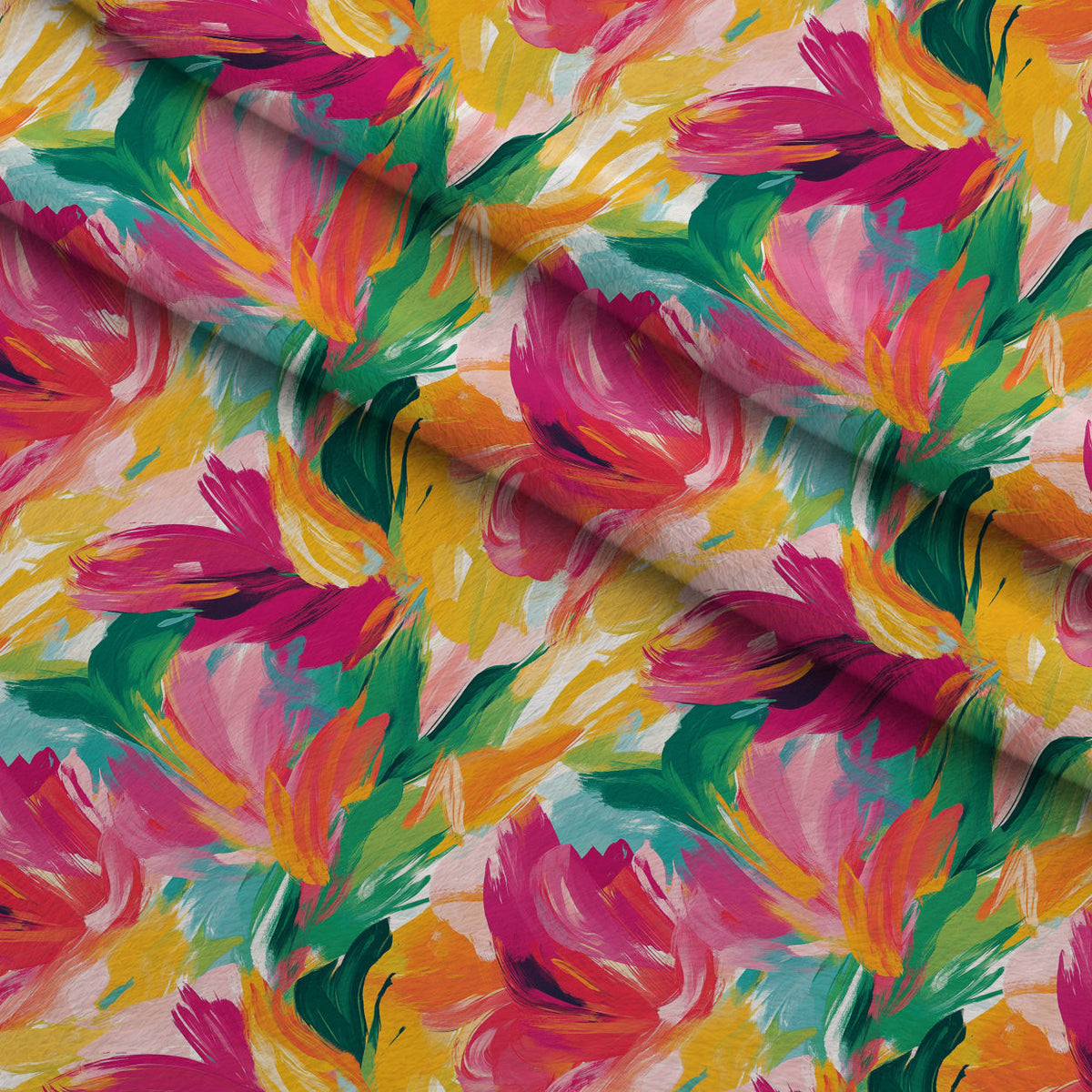Brushstroke Bouquet Pattern 8 Minky Fabric