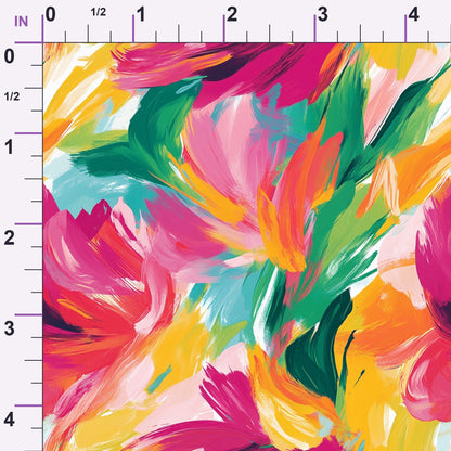 Brushstroke Bouquet Pattern 8 Minky Fabric