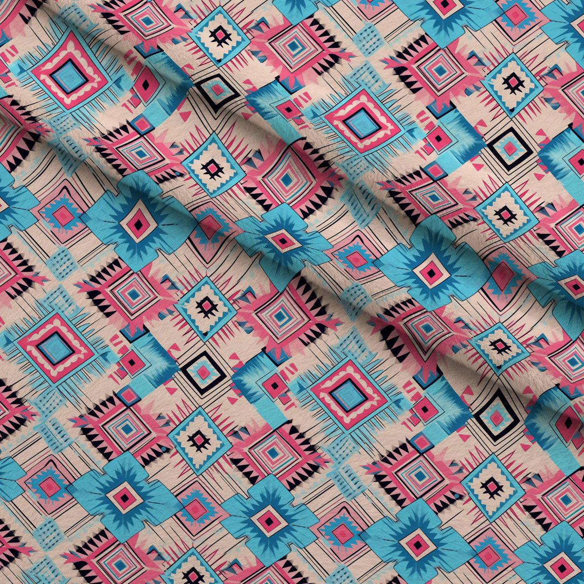 Bubblegum Mesa Pattern 2 Minky Fabric