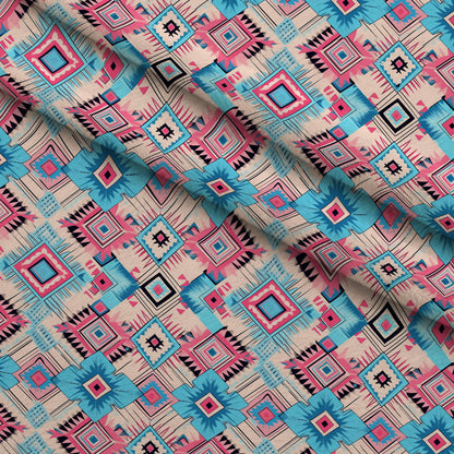 Bubblegum Mesa Pattern 2 Minky Fabric